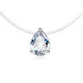 Invisible Cord Crystal and Bead Pendant Necklaces in Nineteen Designs view 2