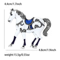 Enamel Horse Brooch In 2 Styles With Enamel And Crystal Details view 7