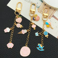 Twelve Floral Celestial and Sweet Metal Clasp Keychain Designs view 3