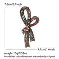 Crystal Ribbon Bow Brooch in Dark and Multicolor Styles view 7
