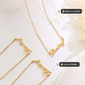 Gold Darling Script Nameplate Pendant Necklace Chain Jewelry view 2