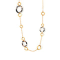 Gold Leopard Acrylic Circle Long Sweater Necklace Chain view 5