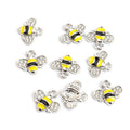 Enamel-Look And Crystal-Accented Silver Gold Bee Alloy Charms in 14 Styles view 7