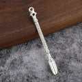 Metal Skull Scoop Charm With Clear Stone Accents In Five Colors view 7