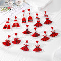 Christmas Red Acrylic Dress Santa Dangle Earrings 7 Styles view 1