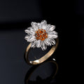 Silver And Gold Tone Daisy Flower Statement Ring Statement Jewelry view 2