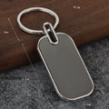 Blank Gray Face Metal Keychains in Six Visible Shapes view 2
