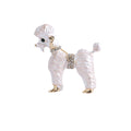 Enamel Poodle Brooch in White and Black Lapel Pin Jewelry view 5