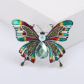 Stained Glass Effect Butterfly Brooch in Four Jewel Tones view 7