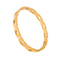 Gold Geometric Cutout Clasp Bangle Clear Zircon Accents view 5