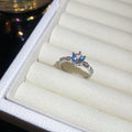 Crystal Open Rings Dual Square Purple Halo Six Styles view 9