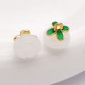 Enamel Glass Clover Enamel Charm Pendants