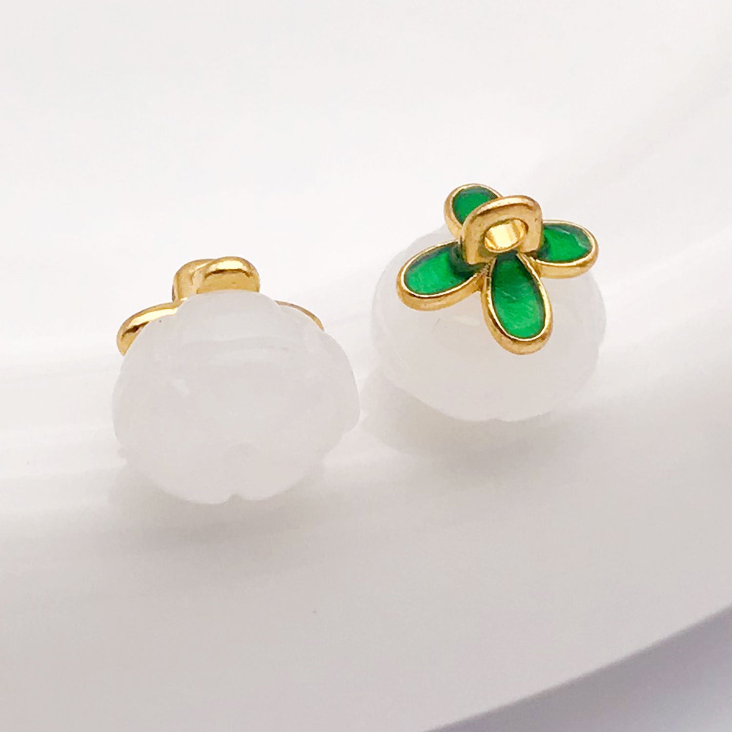 Enamel Glass Clover Enamel Charm Pendants