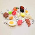 Silver Tone Novelty Food Replica Clip Keychains in Twenty Six Designs view 1