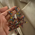 Crystal Open Heart and Star Statement Earrings in Four Styles view 8
