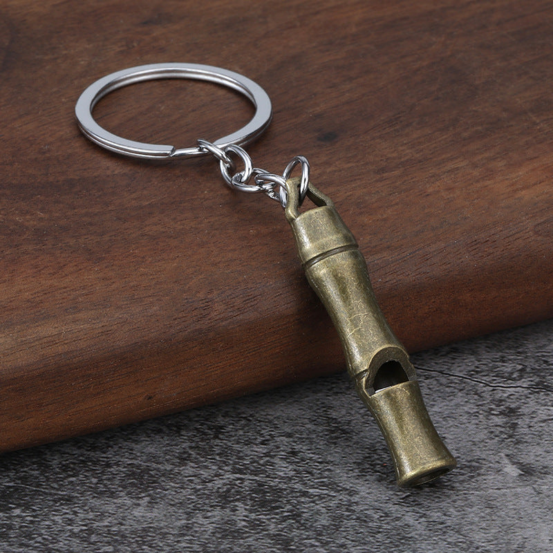 Alloy Survival Whistle Keychain Portable Outdoor Metal Pendant