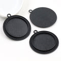 Beaded Border Round Pendant Bezel Blank for Cabochon Craft view 4