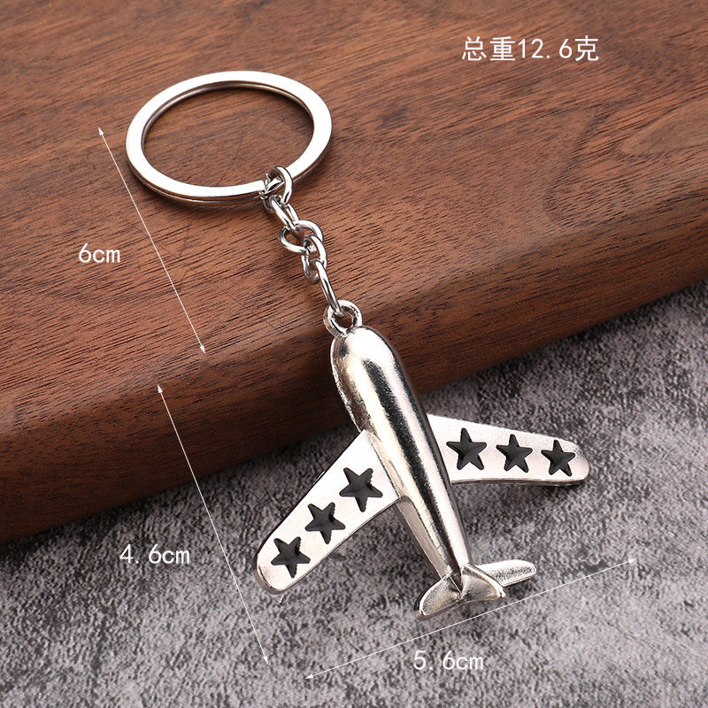 Metal Fighter Jet Keychain Zinc Alloy Aviation Souvenir Gift Pendant