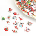 Christmas Santa Snowman Tree and Candy Enamel Alloy Charms view 1