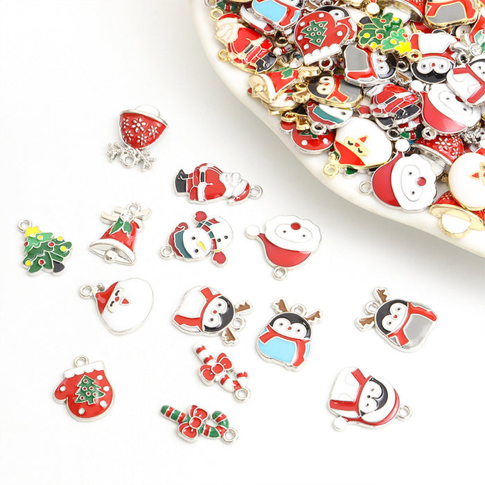 Christmas Santa Snowman Tree and Candy Enamel Alloy Charms