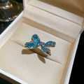 Silver Open Rings Crystal Bow and Geometric Cluster Four Styles view 6