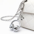 Silver-Led Headphone and Music Note Clip Keychain Eight-Color Collection view 1