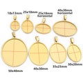 Oval Stainless Steel Bezel Trays in Gold and Steel Tones view 6