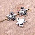 Dimensional Sea Turtle Small Hole Metal Bead in Two Finishes view 4