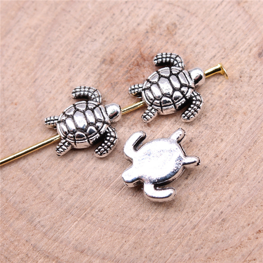 10x10mm 0.8g Antique Gold Zinc Alloy Turtle Loose Metal Beads for Bracelet DIY Jewelry Making