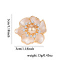 Camellia Pearl Look Metal Brooch Pin for Jackets and Lapels view 2