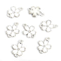 Colorful Five Petal Flower Two Loop Connectors in 14 Styles view 4