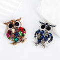 Owl Crystal Two Designs Metal Brooch Pin 4.8 x 3.8 cm view 5