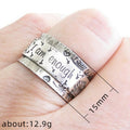 Silver Dandelion I Am Enough Dual Band Spinner Ring view 5
