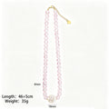 Five Color Sparkling Round Bead Necklaces With Carabiner Clasps view 6