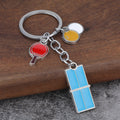 Metal Sports Keychains in Soccer, Basketball, Badminton and Table Tennis Styles view 7