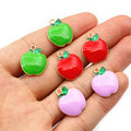 Colorful Apple Enamel Charms in Purple Green and Red view 4
