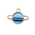 Ringed Planet Enamel Charms in Blue and White Colorways view 4
