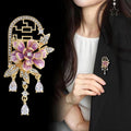 Peony Tassel Enamel Two Designs Metal Brooch Pin for Jackets and Lapels view 3