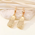 Gold Tone Body Part Motif Huggie Drop Earrings in Four Designs view 3