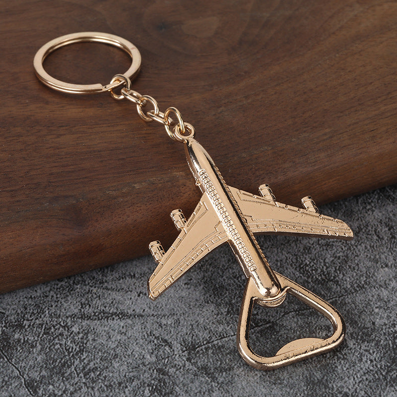 Vintage Airplane Bottle Opener Keychain Metal Beer Opener Gift Charm