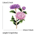 Enamel Chrysanthemum Stem Brooch In 2 Color Variants view 6