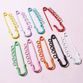 Colorful Five-Loop Safety Pin Charms for Jewelry Making view 2