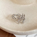 Silver Gold Horse Pegasus Open Rings Heart Crystal Styles view 6