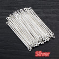 Textured Double Loop Straight Connector Bars in Mixed Finishes view 4