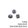 Grooved Barrel Spacer Beads in Two Antique Finishes view 3