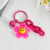 Magenta Flower Keychain