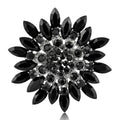 Layered Crystal Sunflower Brooch In Three Color Finishes view 5