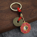 Chinese Coin Charm Keychains With Red Cord, 15 Styles view 8