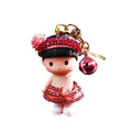 Jeweled Neighbor Girl Doll Keychains in Four Colors plus Assorted Option view 5