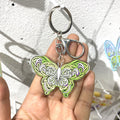 Colorful Acrylic Grandma Girl Butterfly and Heart Clip Keychains view 3